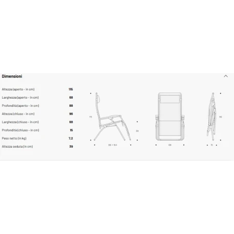 Poltrona LaFuma RSXA Clip Ciel - immagine 2